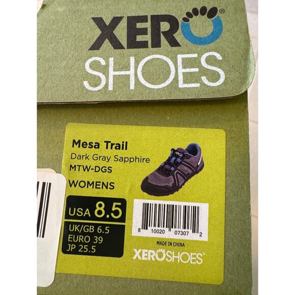 Xero Shoes Mesa Trail Size 8.5 Women’s Dark Gray Sapphire MTW-DGS EUC Box - Picture 3 of 15